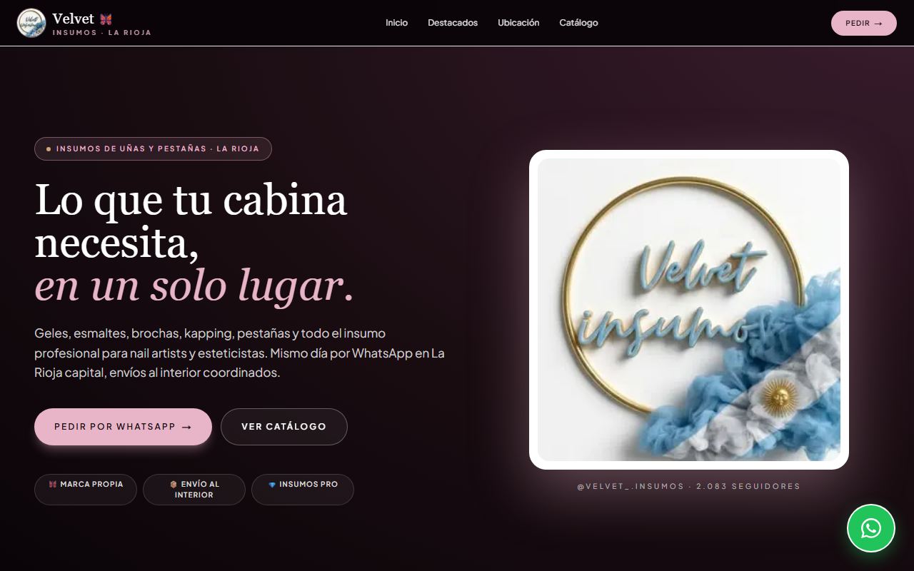 Velvet en vivo: tienda de indumentaria con estetica editorial